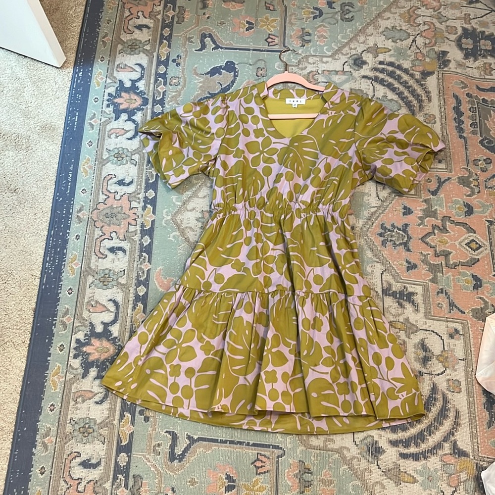 tropical printed boutique style dress